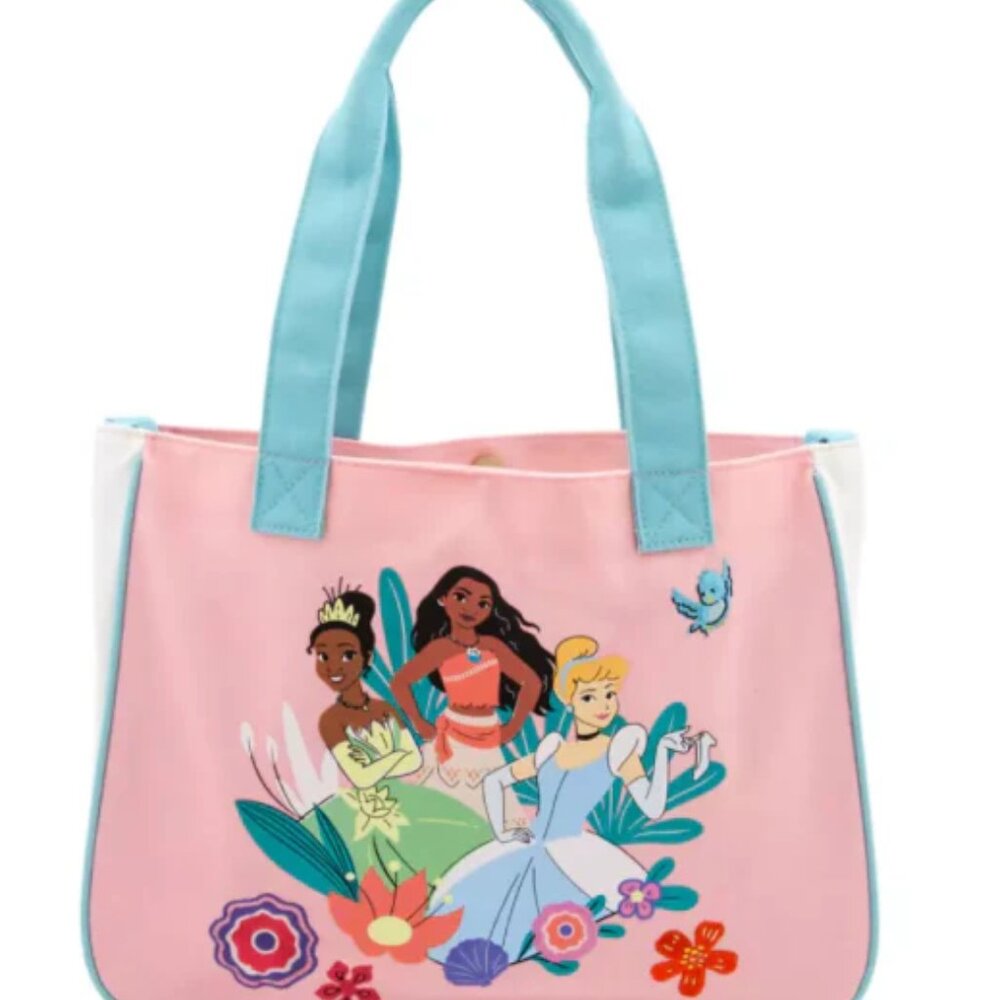 Disney Parks Princess Pink Adaptive Canvas Tote Bag With Snaps - Sealed NWT